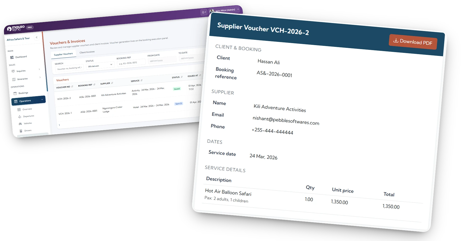 Supplier vouchers