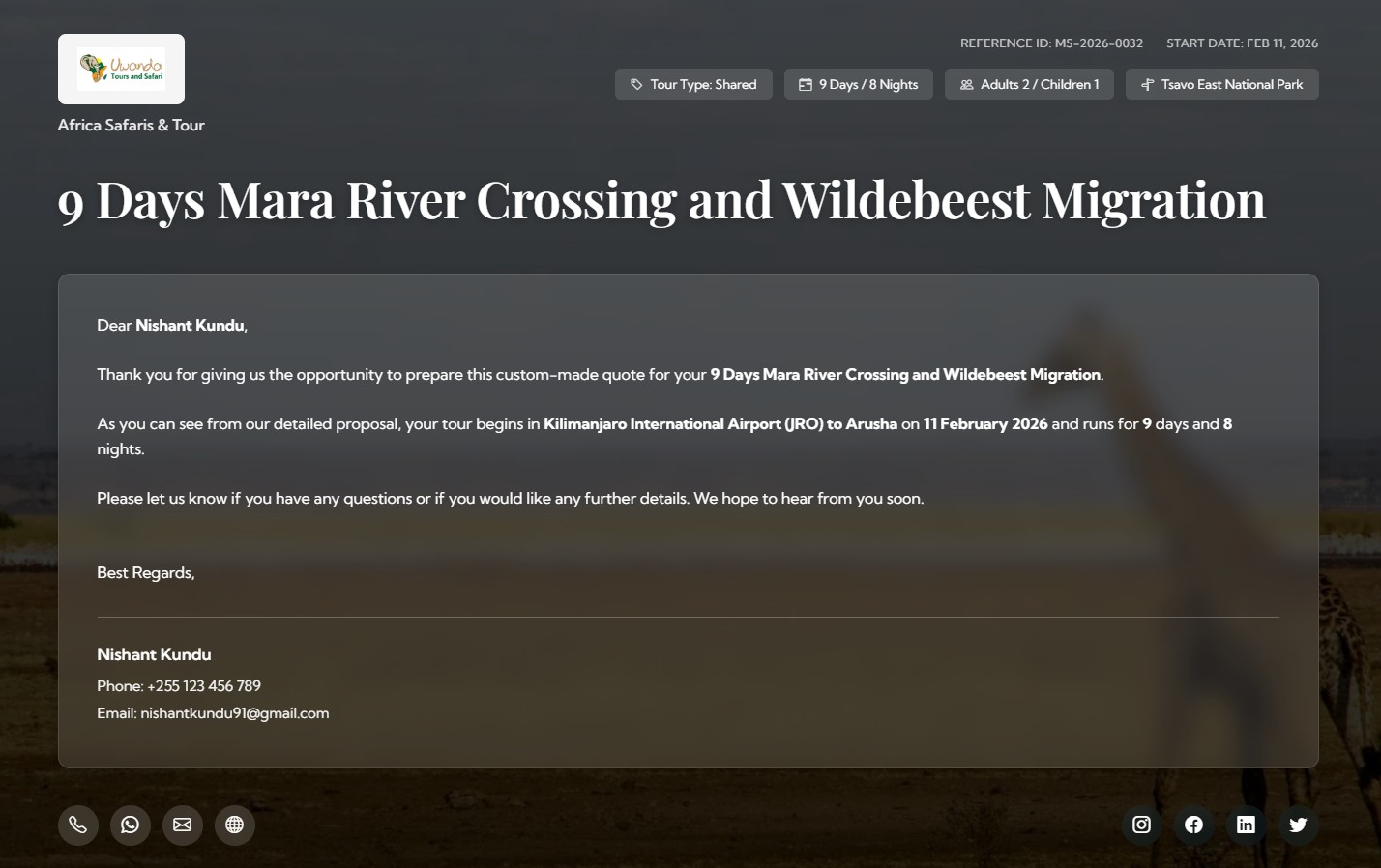 Multi-country operator — branded itineraries and scale