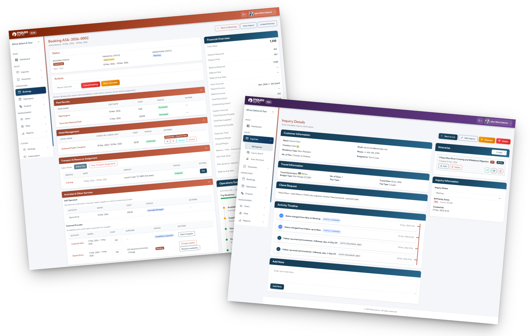 Operations dashboard — trips, assignments, and status